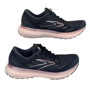 Brooks Glycerin 19 Running Shoes Womens 7 Black Pink Cushion Performance Sneaker
